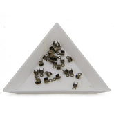 Iron Folding Cord End Guards (5 Grams, 60+ pieces)  9x3.5x3.5 MM Rectangle Antique Bronze Color For Jewellery Making